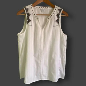 Reitmans Embroidered Tank Top Blouse